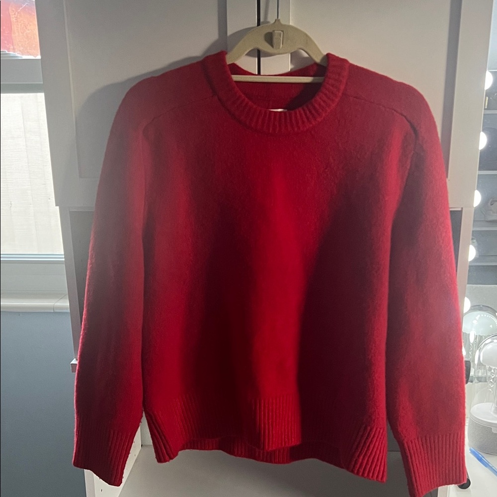 Abercrombie & Fitch Vibrant Red Crew Neck Sweater